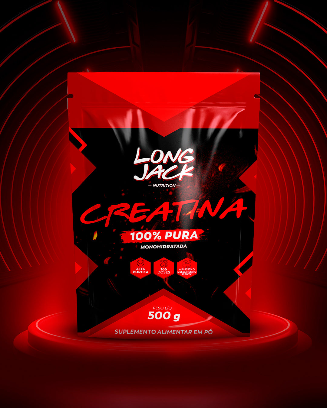 Creatina Monohidratada 100% Pura Long Jack | 500g