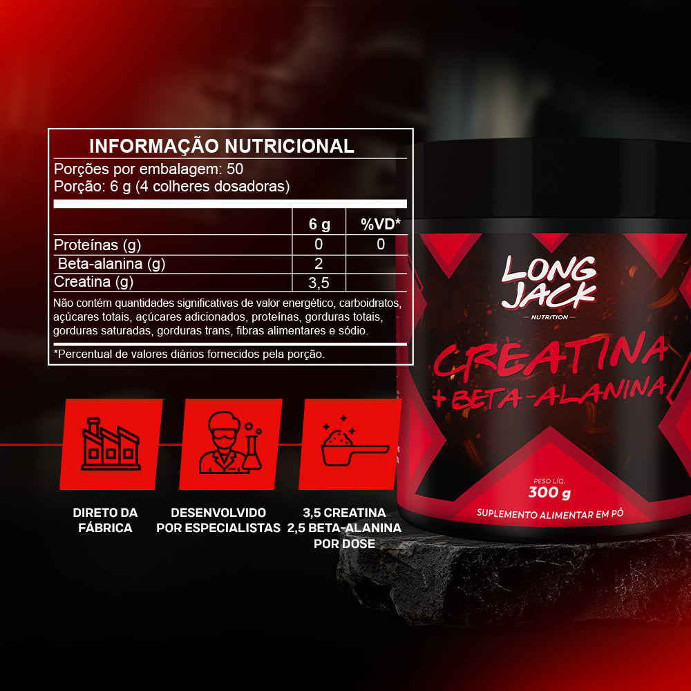 Creatina + Beta-alanina Long Jack | 300g