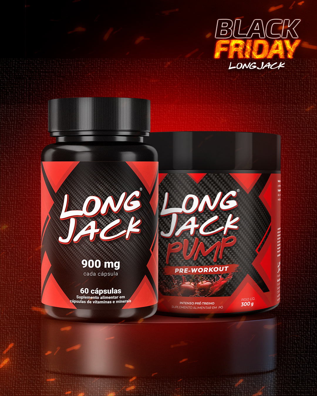 Long Jack Cápsulas + Pré-Treino Pump