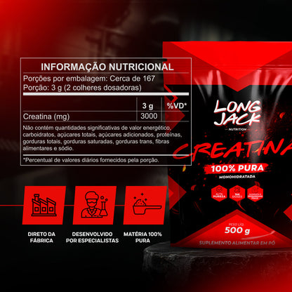 Creatina Monohidratada 100% Pura | 500g