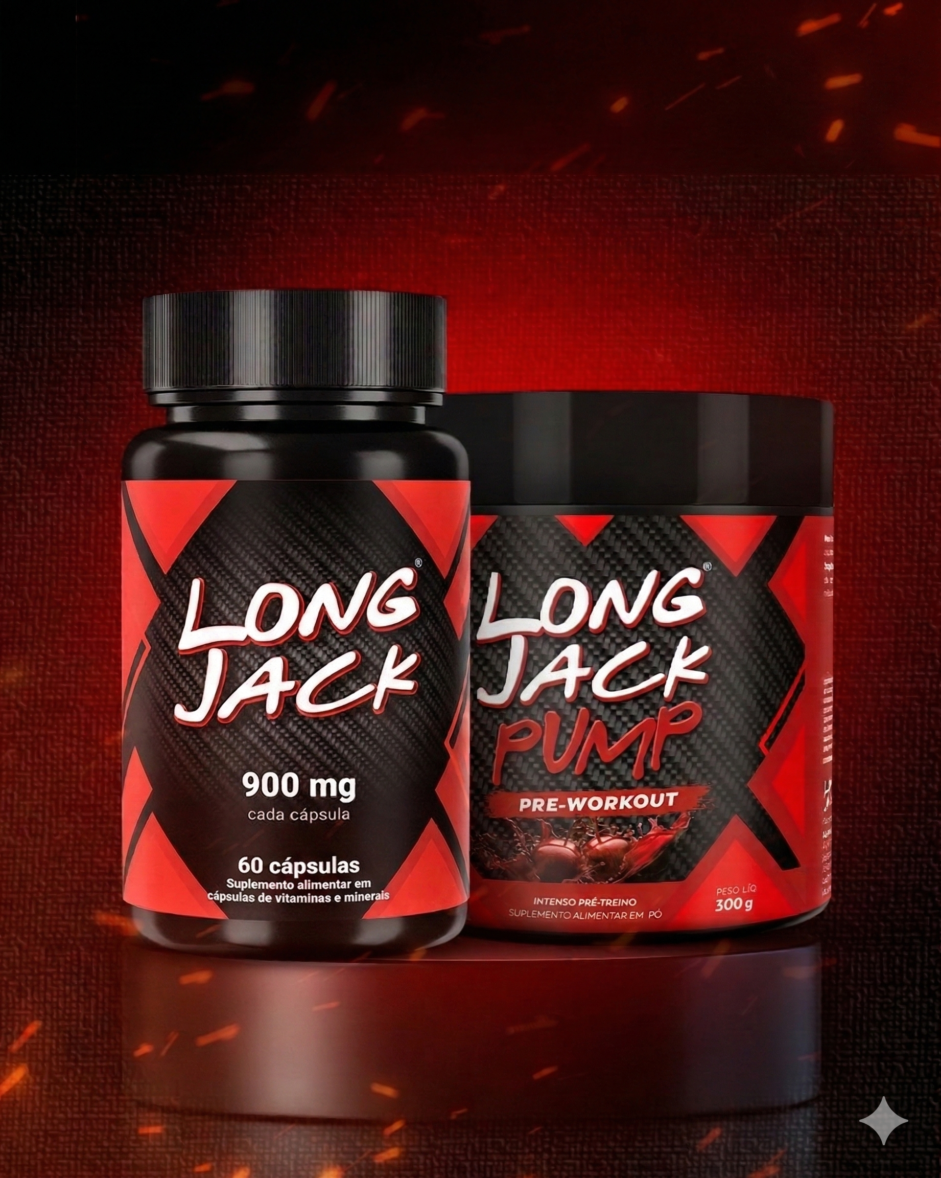 Long Jack Cápsulas + Pré-Treino Pump