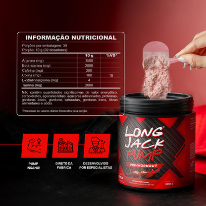 Long Jack Cápsulas + Pré-Treino Pump